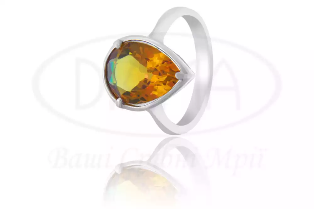 Каблучка зі срібла з Султанітом фото 1