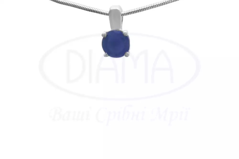 Срібна підвіска з Сапфіром фото 1