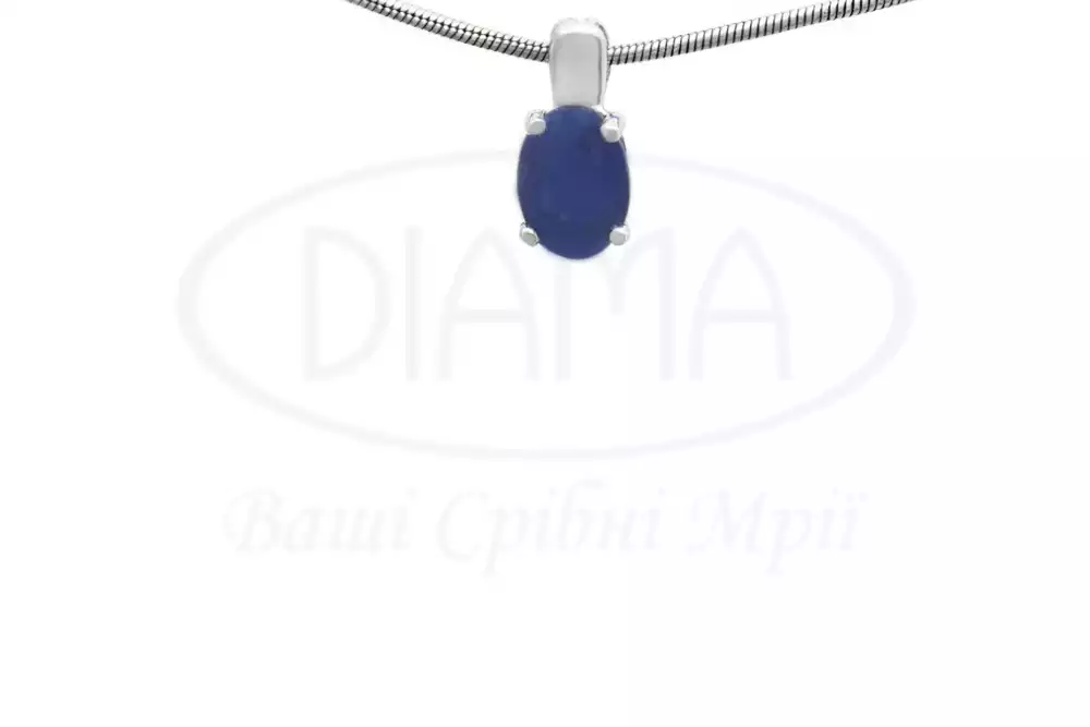 Срібна підвіска з Сапфіром фото 1