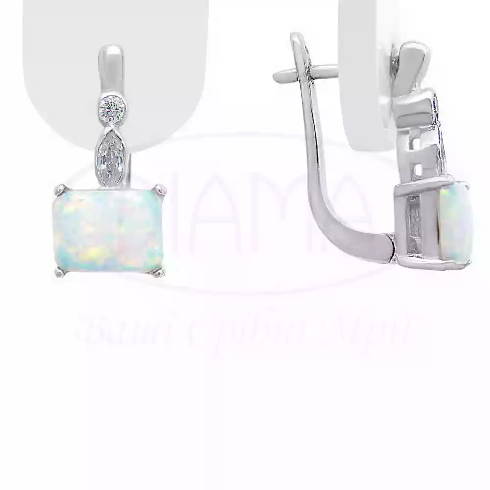 Срібні сережки з Опалом фото 1