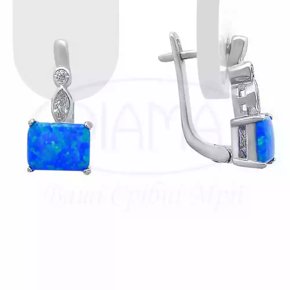 Срібні сережки з Опалом фото 1