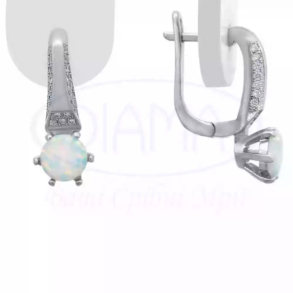 Сережки срібні з Опалом фото 1