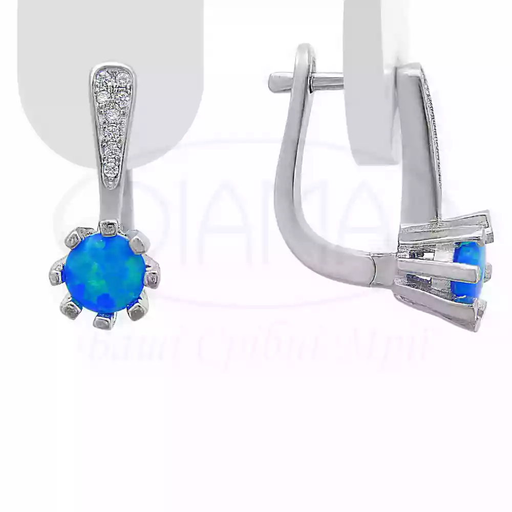 Сережки срібні з Опалом фото 1