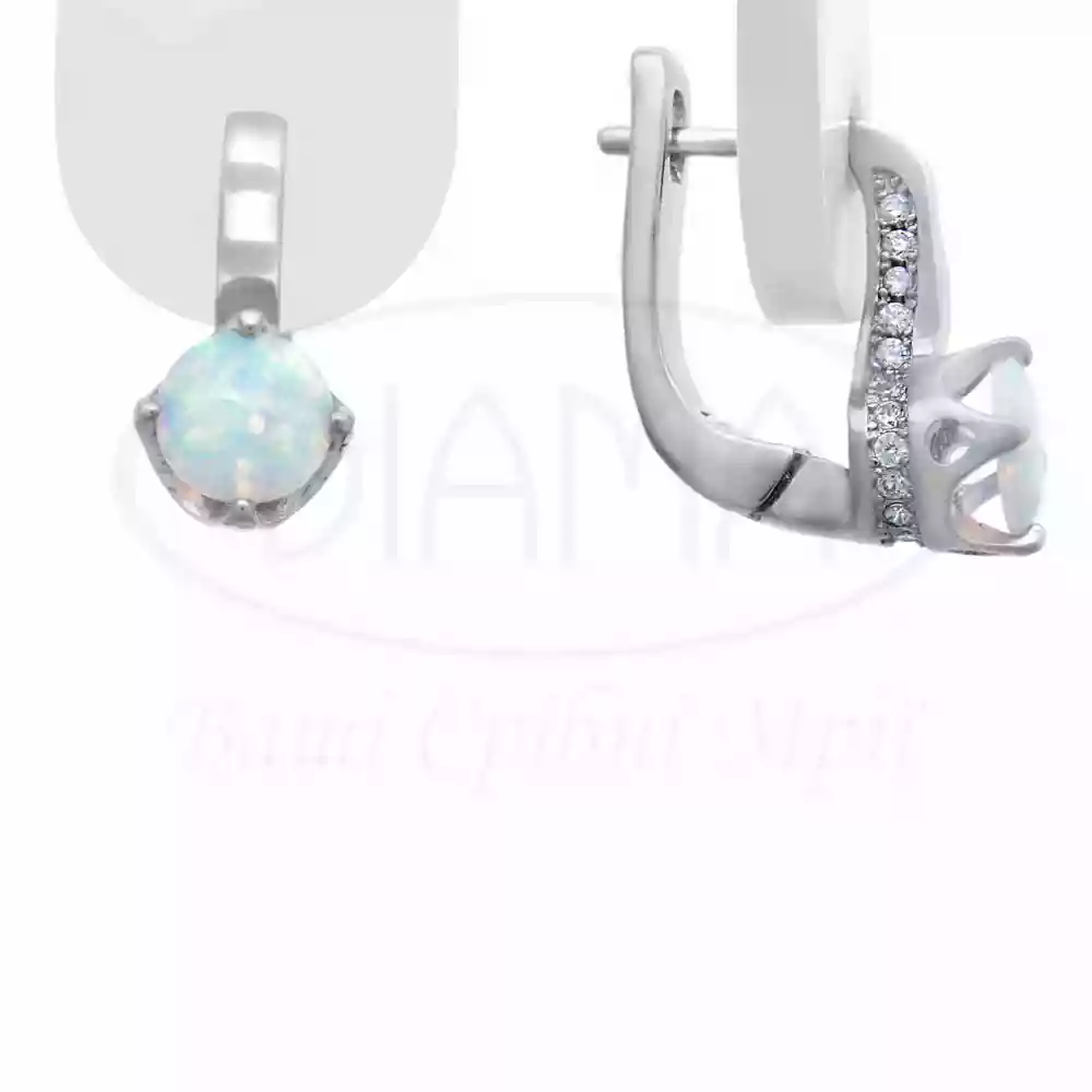 Сережки срібні з Опалом фото 1