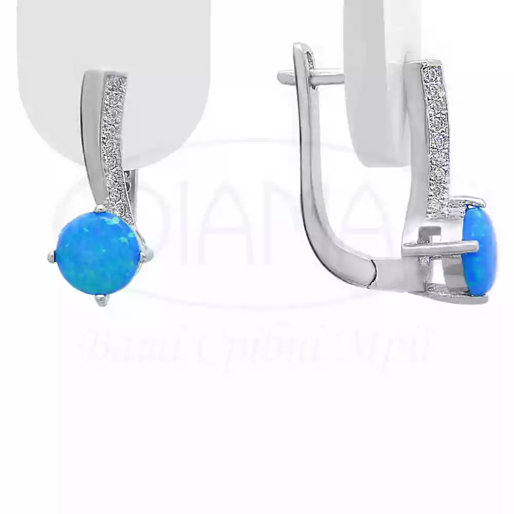 Сережки срібні з Опалом фото 1