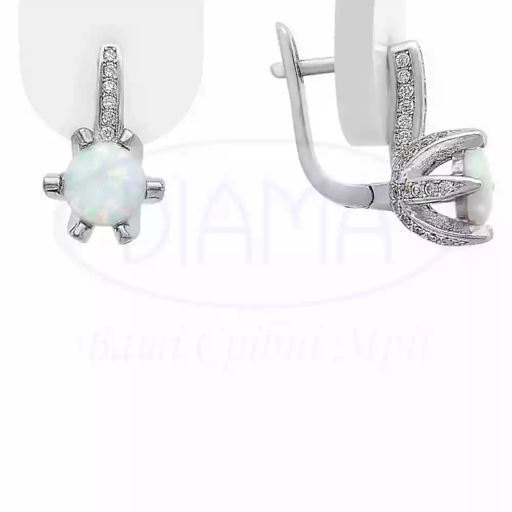 Срібні сережки з Опалом фото 1