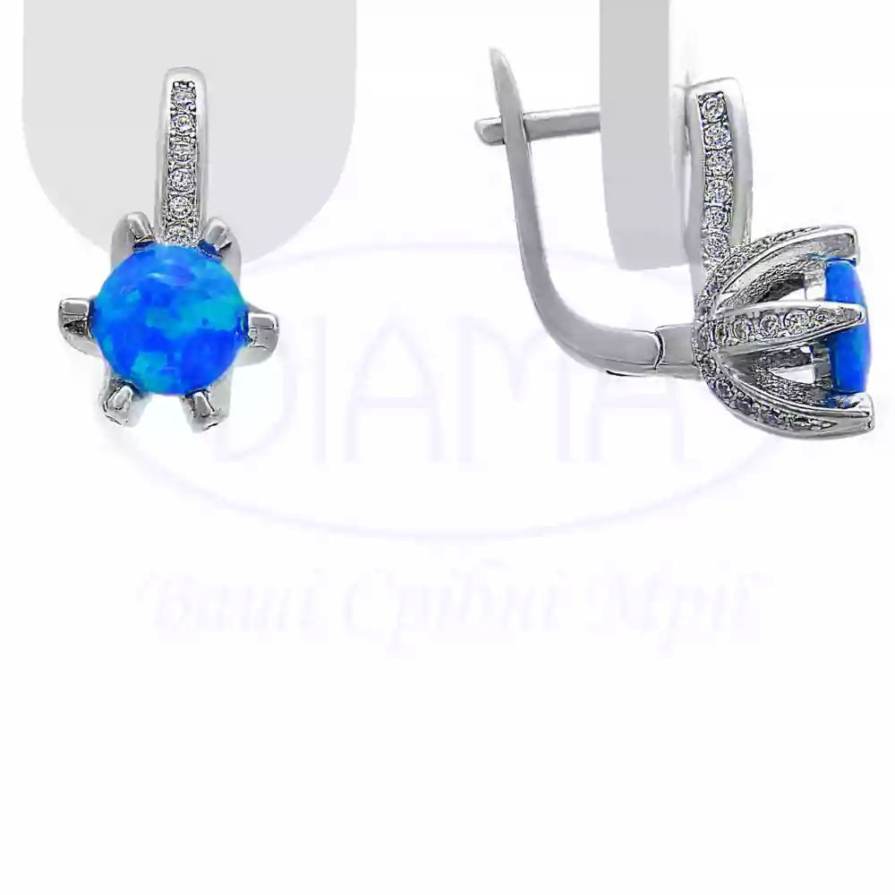 Срібні сережки з Опалом фото 1