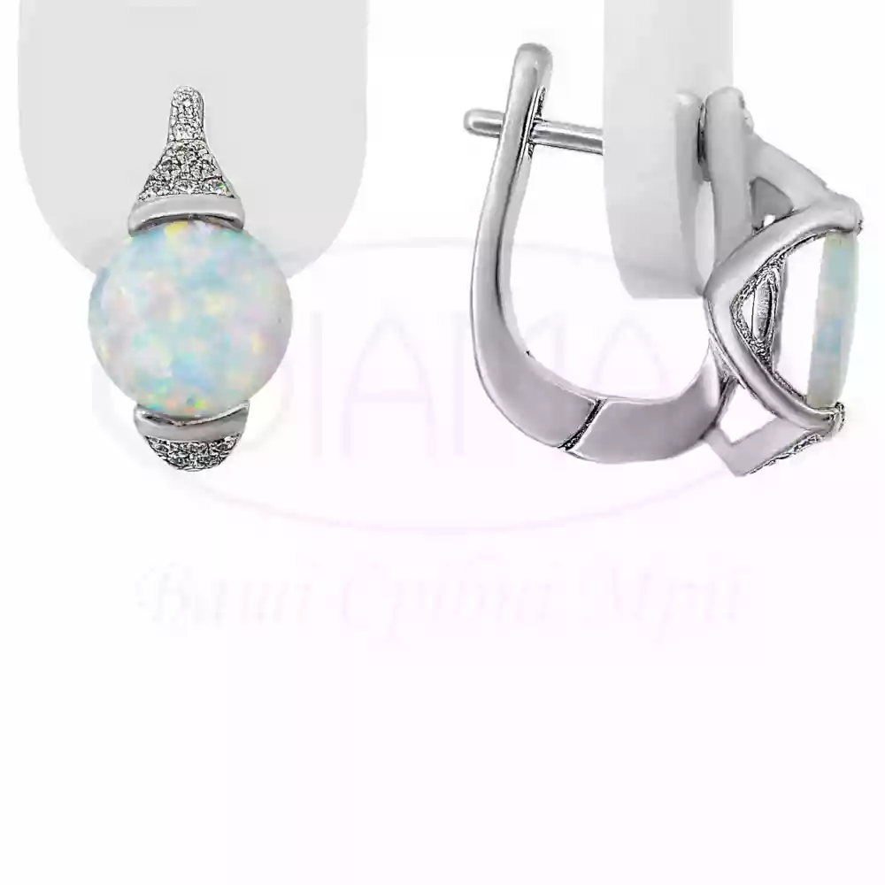 Срібні сережки з Опалом фото 1