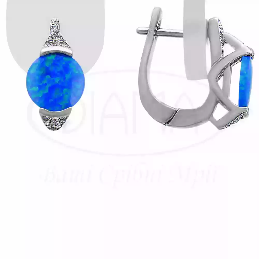 Срібні сережки з Опалом фото 1