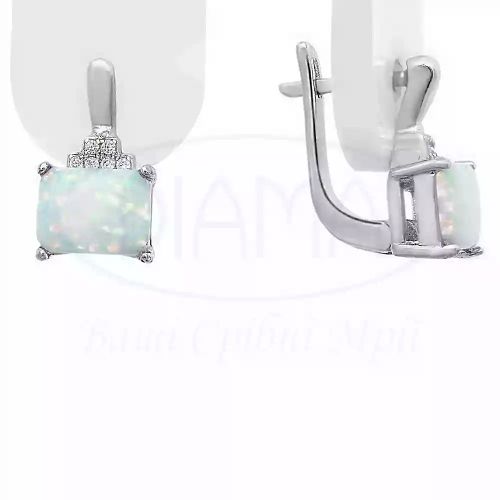 Срібні сережки з Опалом фото 1