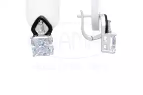 Срібні сережки з Цирконом і Емаллю