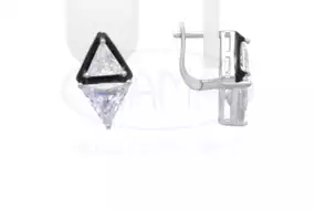 Срібні сережки з Цирконом і Емаллю