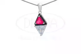 Срібна підвіска з Цирконом і Емаллю