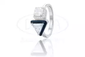 Каблучка срібна з Цирконом і Емаллю