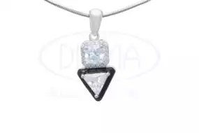 Підвіска срібна з Цирконом і Емаллю