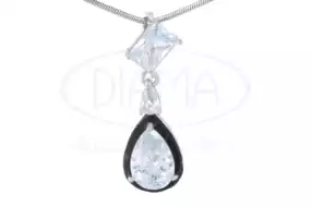 Підвіска срібна з Цирконом і Емаллю