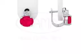 Сережки срібні з Цирконом і Емаллю