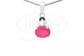 Підвіска срібна з Цирконом і Емаллю