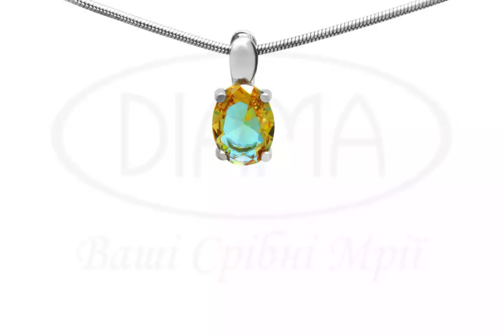 Підвіска зі срібла з Султанітом фото 1