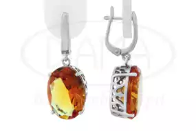 Срібні сережки з Султанітом