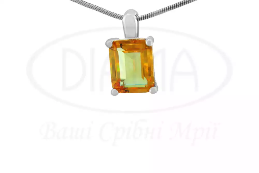 Срібна підвіска з Султанітом фото 1