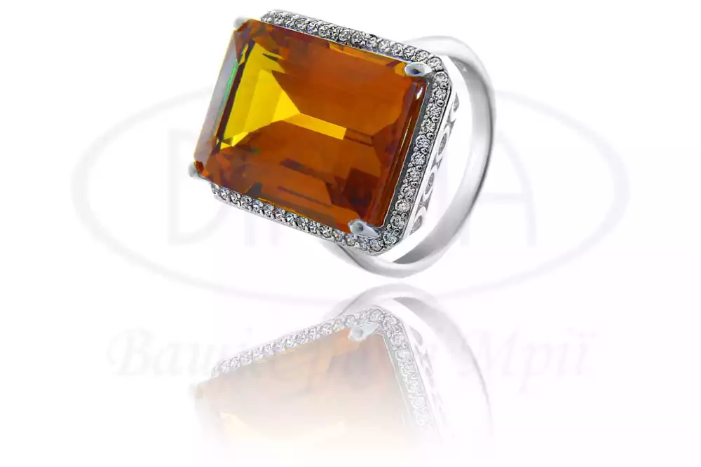 Каблучка срібна з Султанітом фото 1