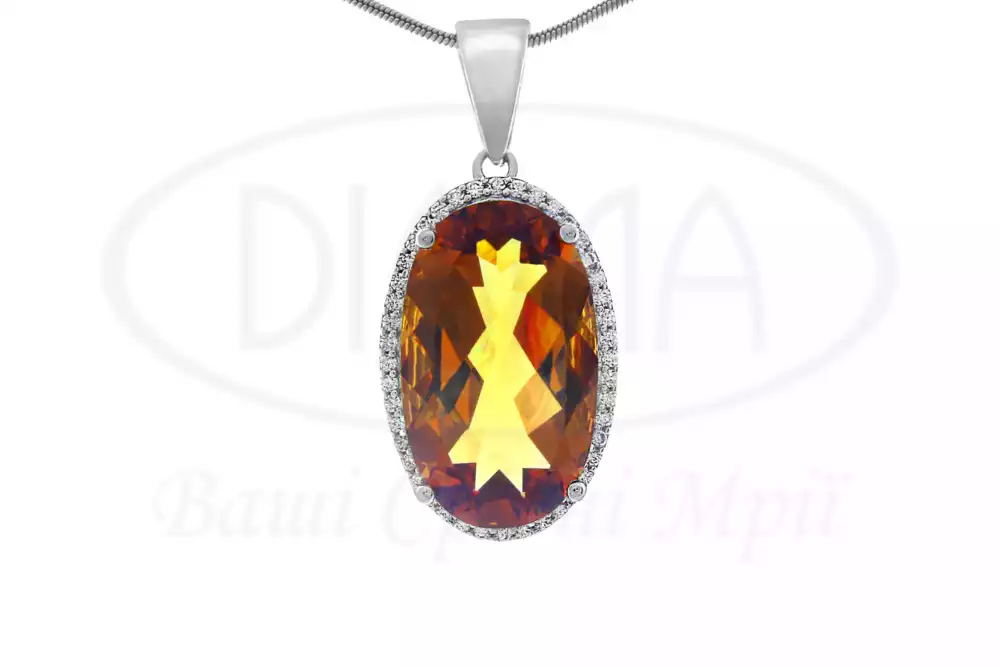 Срібна підвіска з Султанітом фото 1