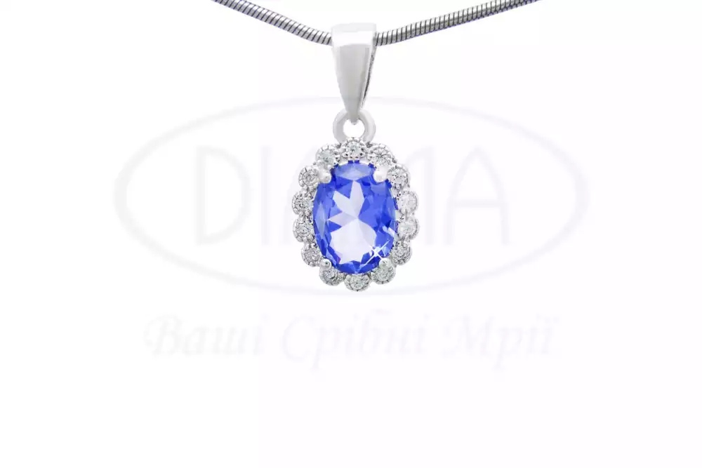 Срібна підвіска з Танзанітом фото 1