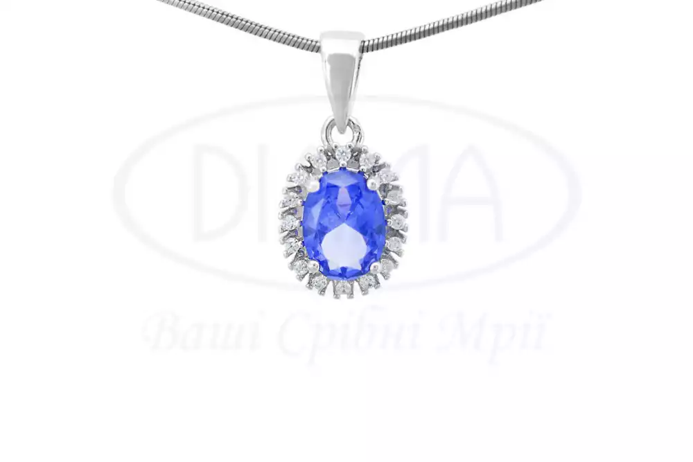 Срібна підвіска з Танзанітом фото 1