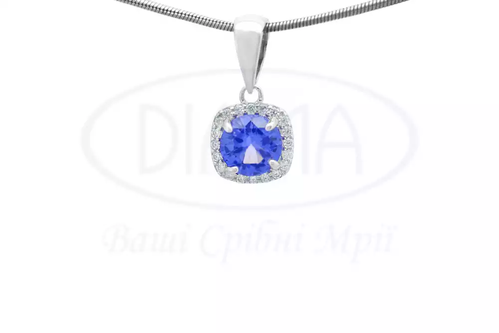 Срібна підвіска з Танзанітом фото 1