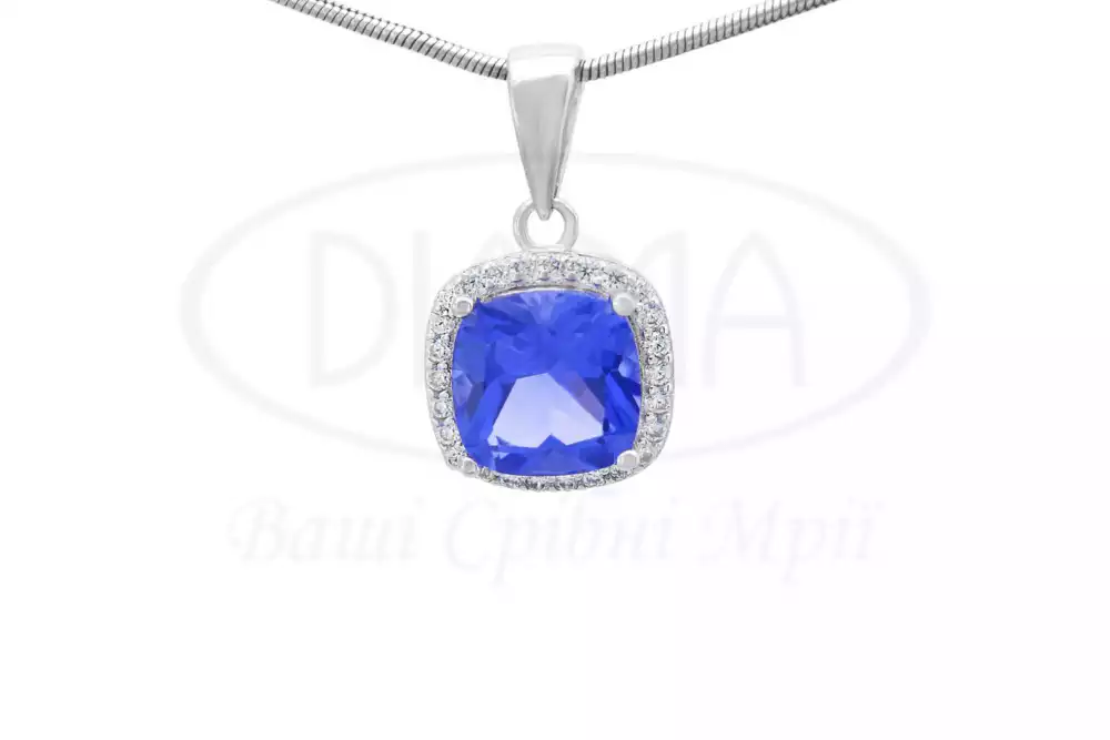 Срібна підвіска з Танзанітом фото 1