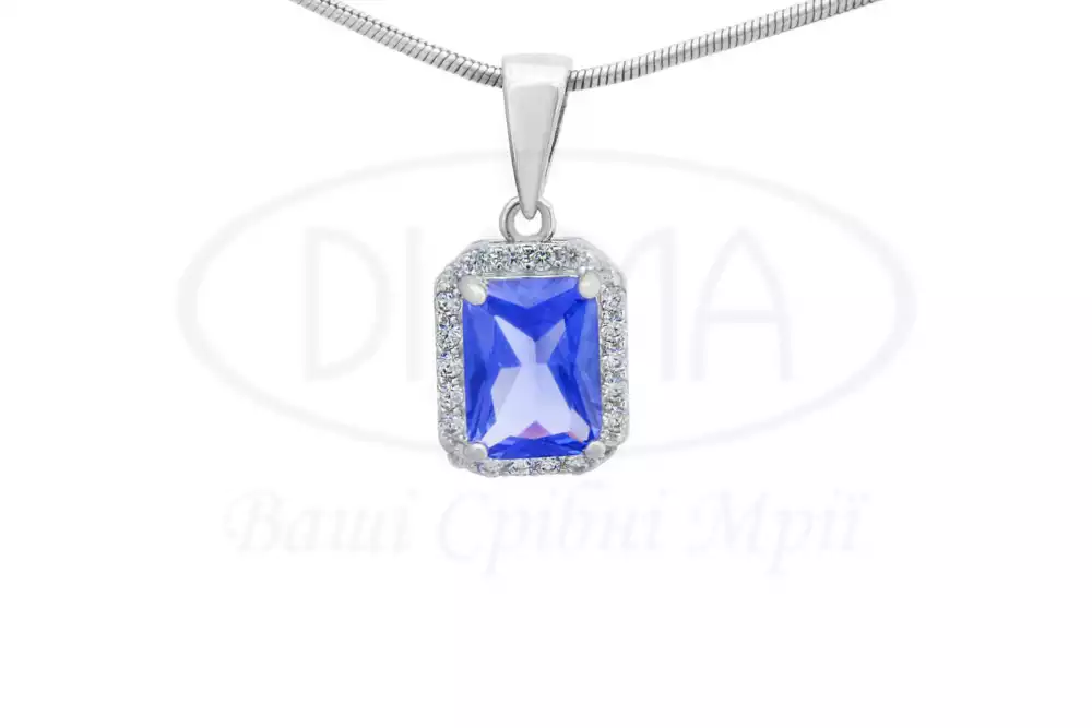 Підвіска срібна з Танзанітом фото 1