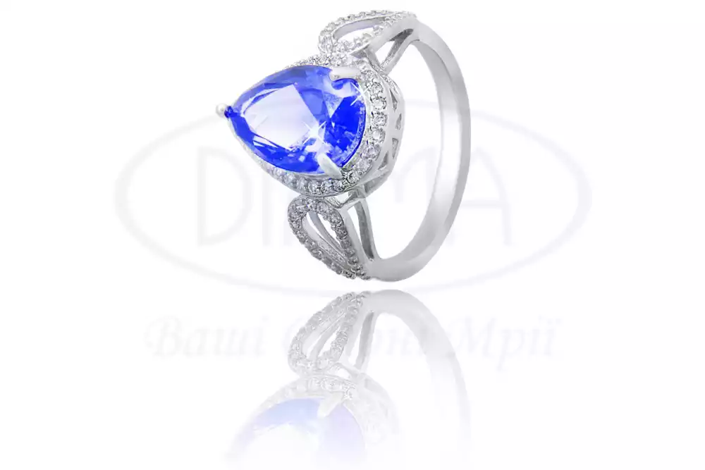 Каблучка срібна з Танзанітом фото 1