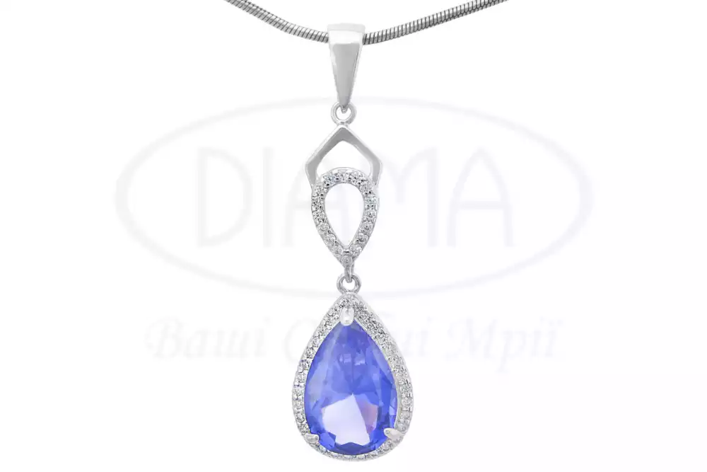 Підвіска срібна з Танзанітом фото 1