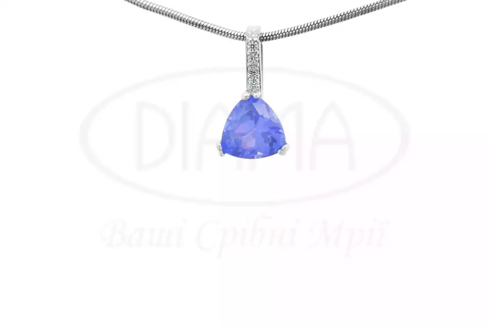 Підвіска срібна з Танзанітом фото 1