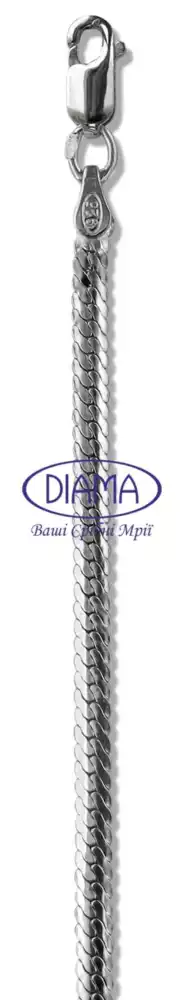 Ланцюг срібний "Снейк Плоский" фото 1