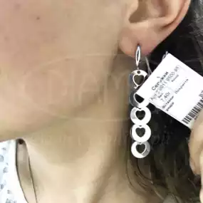 Сережки срібні з серцями