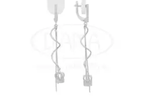 Сережки срібні з короною