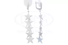 Сережки срібні з зірками
