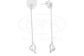 Срібні сережки з серцем