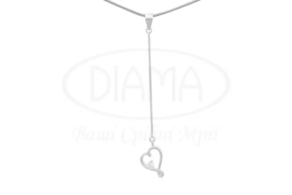 Срібна підвіска з серцем фото 1