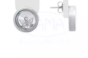 Сережки срібні з "бабочкою" під склом