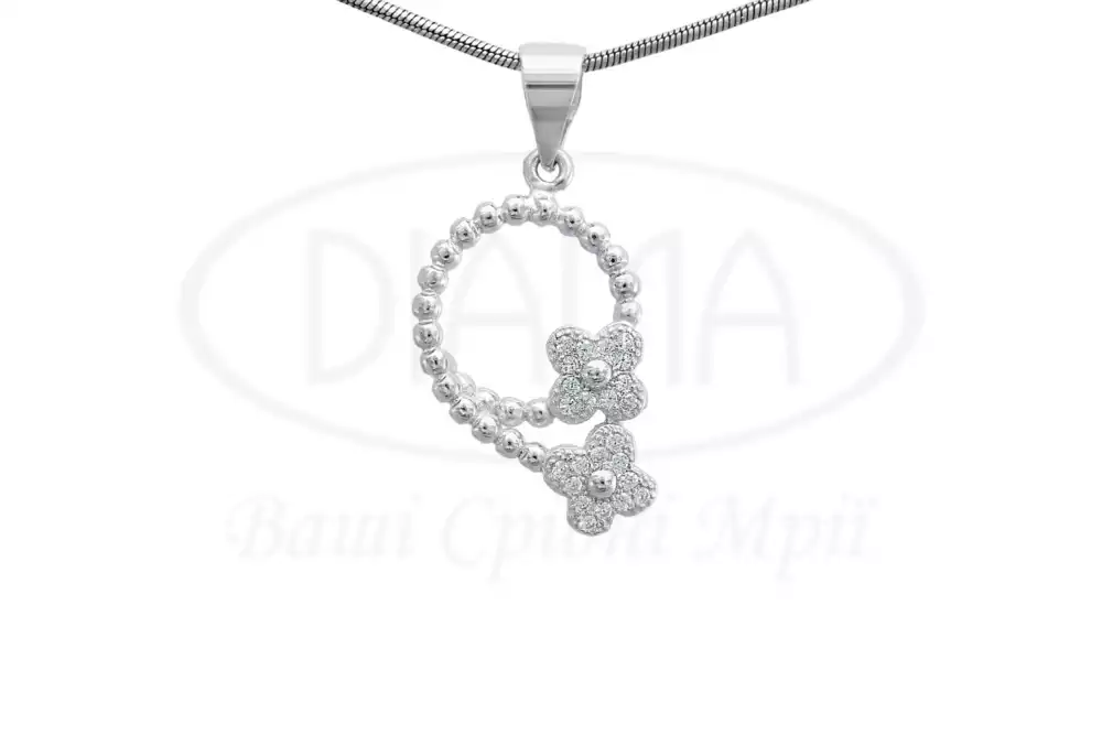 Підвіска срібна з Квіточками фото 1