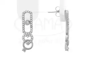 Сережки срібні з цирконом