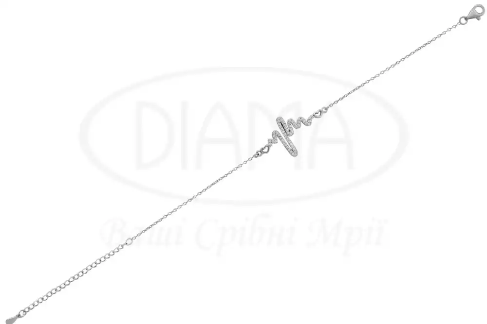 Браслет срібний "Серцебиття" фото 1