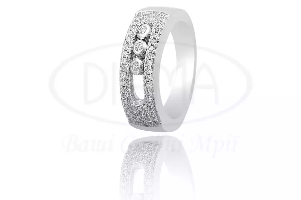 Каблучка срібна з цирконом фото 1