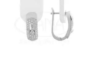 Сережки срібні з цирконом