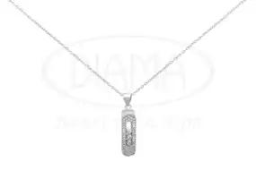 Кольє срібне з цирконом