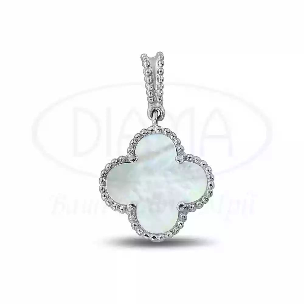 Підвіс срібний з білим Перламутром фото 1