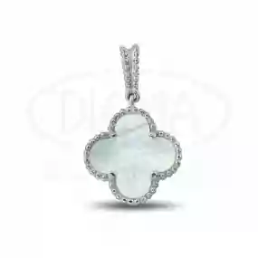 Підвіс срібний з білим Перламутром